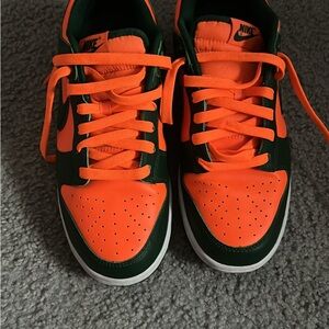 Nike Dunk Low Retro Gorge green safety Orange Size 8.5